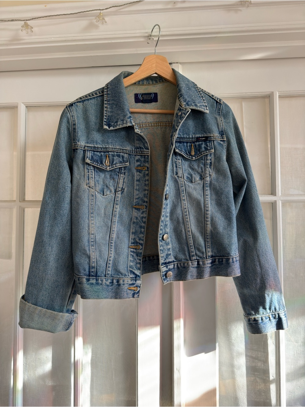 Angels Light Blue Denim Cropped Jean Jacket